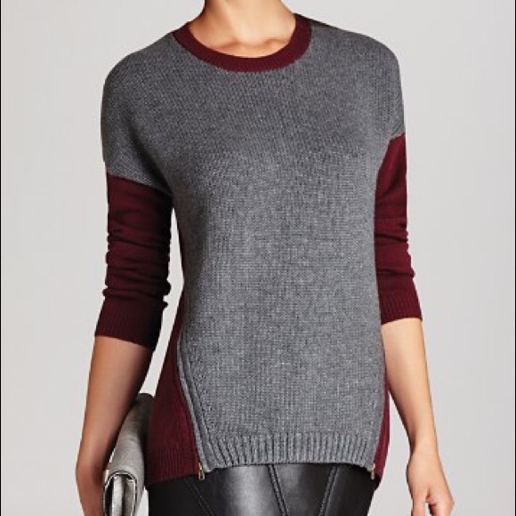 BCBGMaxAzria Sweaters - Bcbg Lora Colorblock Zipper Sweater